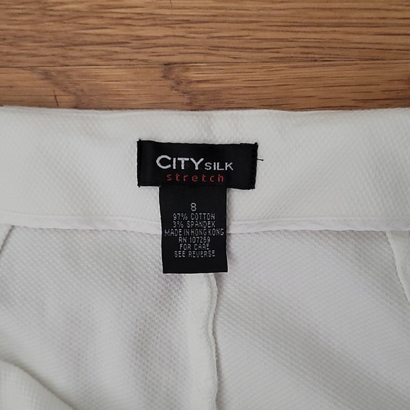 Steinmart White Cotton Stretch Crop Pants - Picture 6 of 9